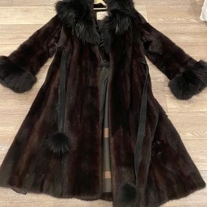 custom made long fur coat